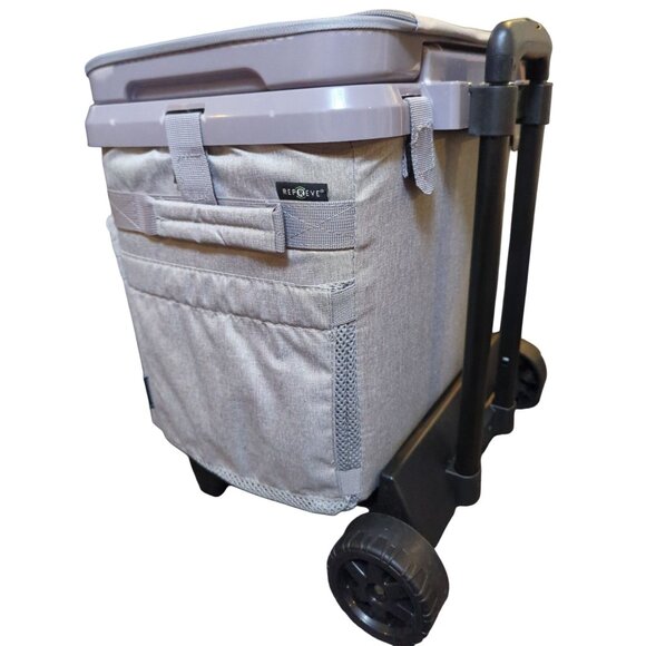 Igloo Fusion Cooler Bag Wheels 36-Can Capacity Recycled Plastic Heathered Gray - Picture 3 of 7